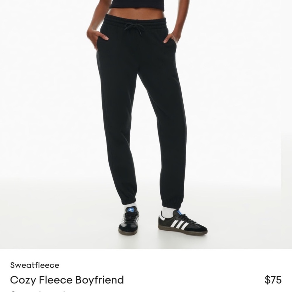 TNA Black Sweatfleece Boyfriend Fit Pants